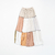 Falda upcycled en tonos beige con retazos de camisas - TRANS