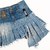 Falda upcycled jean desigual de retazos con estrellas - comprar en línea