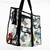 Totebag transparente con diseño de basura textil