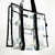 Totebag transparente con rombos plateados
