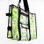 Totebag transparente con tiras verde - comprar en línea