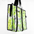 Totebag transparente con tiras verde