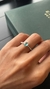 Anel Ouro Branco 18k com Turmalina Paraiba e Diamantes