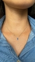 Colar Ouro Branco 18k com Gota de Tanzanita e Diamantes