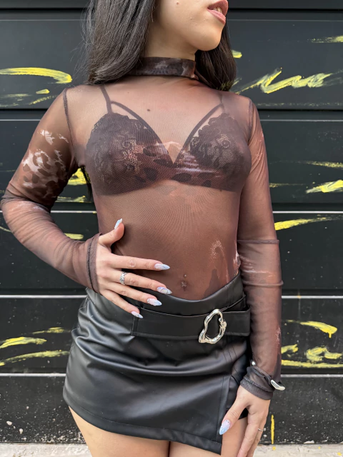 BODY DE TUL ESTAMPADO NINA - comprar online