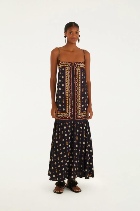 Vestido Farm Longo Lenço Lili - Verão 2026