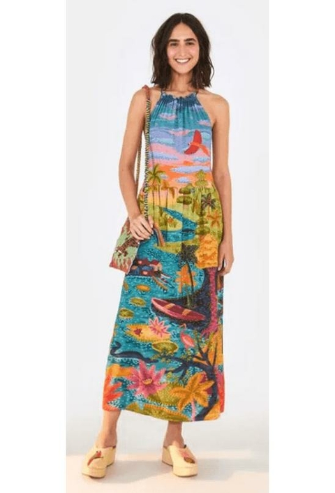 Vestido farm cropped sonho na amazonia
