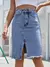 Saia Jeans Cintura Alta - Casual Elegante na internet