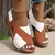 Sandália de Verão Peep Toe – Salto Anabela Super Confortável