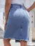 Saia Jeans Cintura Alta - Casual Elegante - loja online