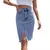 Saia Jeans Cintura Alta - Casual Elegante - Helise