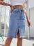 Saia Jeans Cintura Alta - Casual Elegante - comprar online