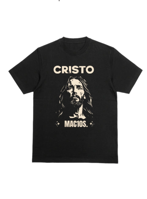 Camiseta Oversized Preta Cristo