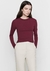 BLUSA AJUSTADA MANGA LONGA MARSALA - DZARM