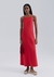 VESTIDO MIDI EM LINHO VERMELHO - HERING