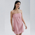 VESTIDO CURTO ALÇAS REMOVÉVEIS EM LINHO ROSA - HERING - comprar online