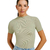 BLUSA BÁSICA GOLA ALTA EM RIBANA CANELADA VERDE - HERING