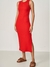 VESTIDO CANELADO VERMELHO - COLCCI
