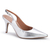 SCARPIN LIALINE COURO BEATRICE SLINGBACK SALTO ALTO PRATA - comprar online