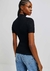 BLUSA BÁSICA GOLA ALTA EM RIBANA CANELADA PRETO - HERING - comprar online