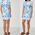 VESTIDO CANELADO ESTAMPADO ORVALHO AZUL - comprar online