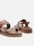 SANDALIA PAPETE AREZZO MARROM COURO BRIDÃO METALICO - comprar online