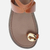 SANDALIA RASTEIRA MARROM COURO METAL BOLD - Menina Luz