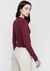 BLUSA AJUSTADA MANGA LONGA MARSALA - DZARM - comprar online