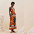 VESTIDO MAXI MIDI ALCA FINA C/ TRES MARIAS EST LARANJA MEDIO - comprar online