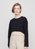 BLUSA CROPPED AMPLA MANGA LONGA - PRETO DZARM