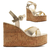 SANDALIA AREZZO PLATINO PLATAFORMA CORTIÇA - comprar online