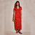 VESTIDO LSTRADO VERM/LARANJ/OFF - COLCCI