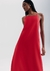 VESTIDO MIDI EM LINHO VERMELHO - HERING na internet