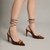 SCARPIN SANTA LOLLA SLINGBACK AMARRAÇÃO COURO MARROM na internet