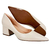 SCARPIN LIALINE COURO SALTO BLOCO GROSSO NUDE - comprar online