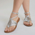 SANDALIA LIALINE PRATA PARTE SUPERIOR COURO NATURAL - loja online