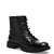 Bota Coturno Couro Preto Tratorada Cadarço - comprar online