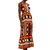 VESTIDO MAXI MIDI ALCA FINA C/ TRES MARIAS EST LARANJA MEDIO