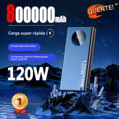 80000mah banco de potência de alta capacidade 120w carregamento super rápido