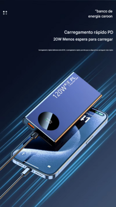 Imagem do 80000mah banco de potência de alta capacidade 120w carregamento super rápido