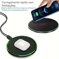 Imagem do Pad de carregamento rápido de indução sem fio, Dock Station para iPhone 15, 14, 13, 12, X Pro Max, Samsung S23, S22, Xiaomi, Huawei, 30W