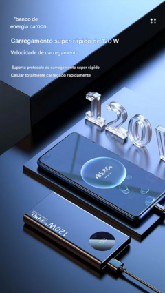 80000mah banco de potência de alta capacidade 120w carregamento super rápido - COMPRE AGORA VIRTUAL