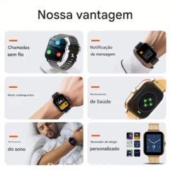 Relógio inteligente esportivo, monitor de saúde, à prova da agua, para homens, mulheres, ios, xiaomi - COMPRE AGORA VIRTUAL