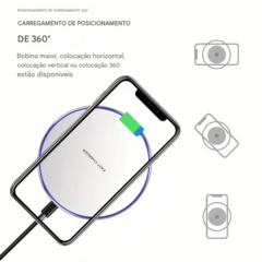 Pad de carregamento rápido de indução sem fio, Dock Station para iPhone 15, 14, 13, 12, X Pro Max, Samsung S23, S22, Xiaomi, Huawei, 30W - comprar online