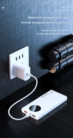 80000mah banco de potência de alta capacidade 120w carregamento super rápido - comprar online