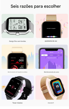 Relógio inteligente esportivo, monitor de saúde, à prova da agua, para homens, mulheres, ios, xiaomi - loja online