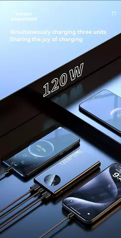 Imagem do 80000mah banco de potência de alta capacidade 120w carregamento super rápido
