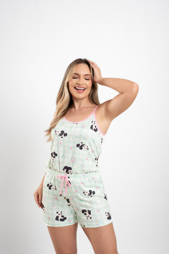 Pijama Alcinha Panda Verde - comprar online