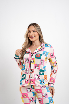 Pijama Americano Longo Estampado Snoopy