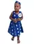 Vestido Infantil e Turbante Azul - comprar online